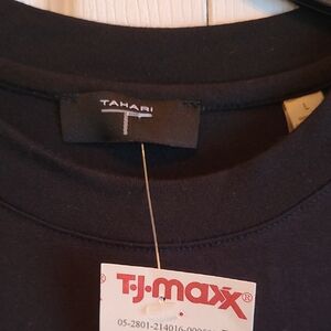 Tahari Women's Navy Short Sleeve Tee